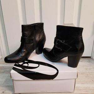 Nine West Black Faux Leather Booties